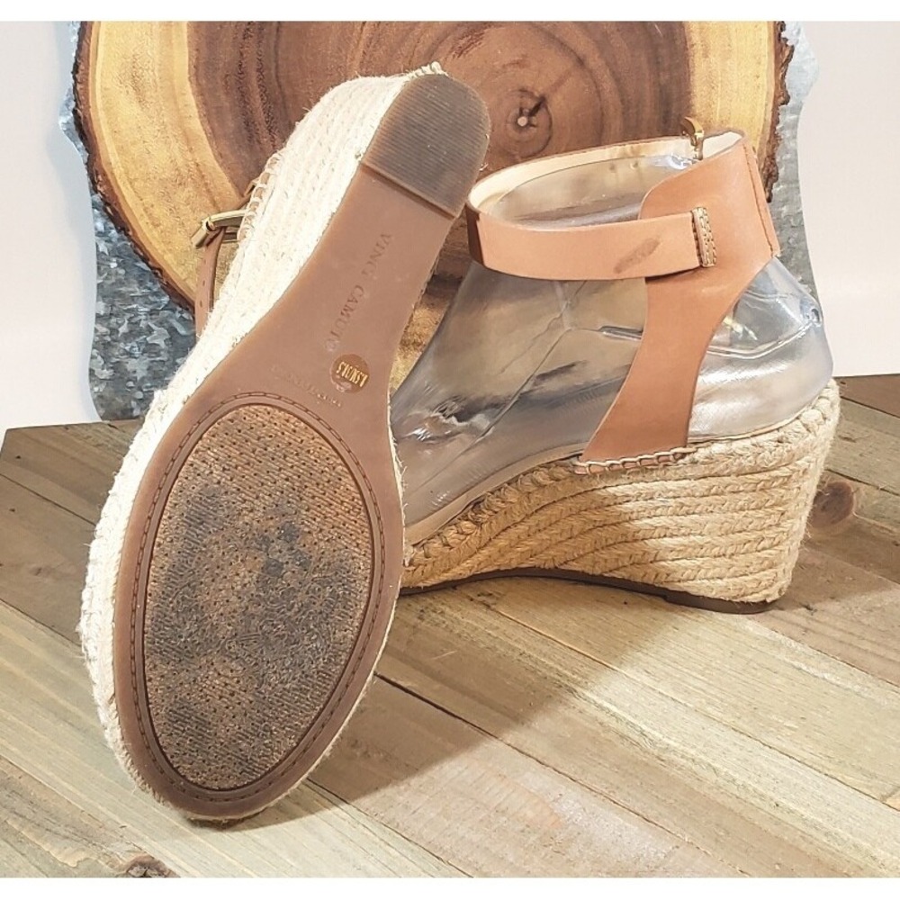 Vince Camuto Women's Beige / Tan Comfort High Open Toe Beige Hemp Wedge Size 8 - Picture 9 of 10